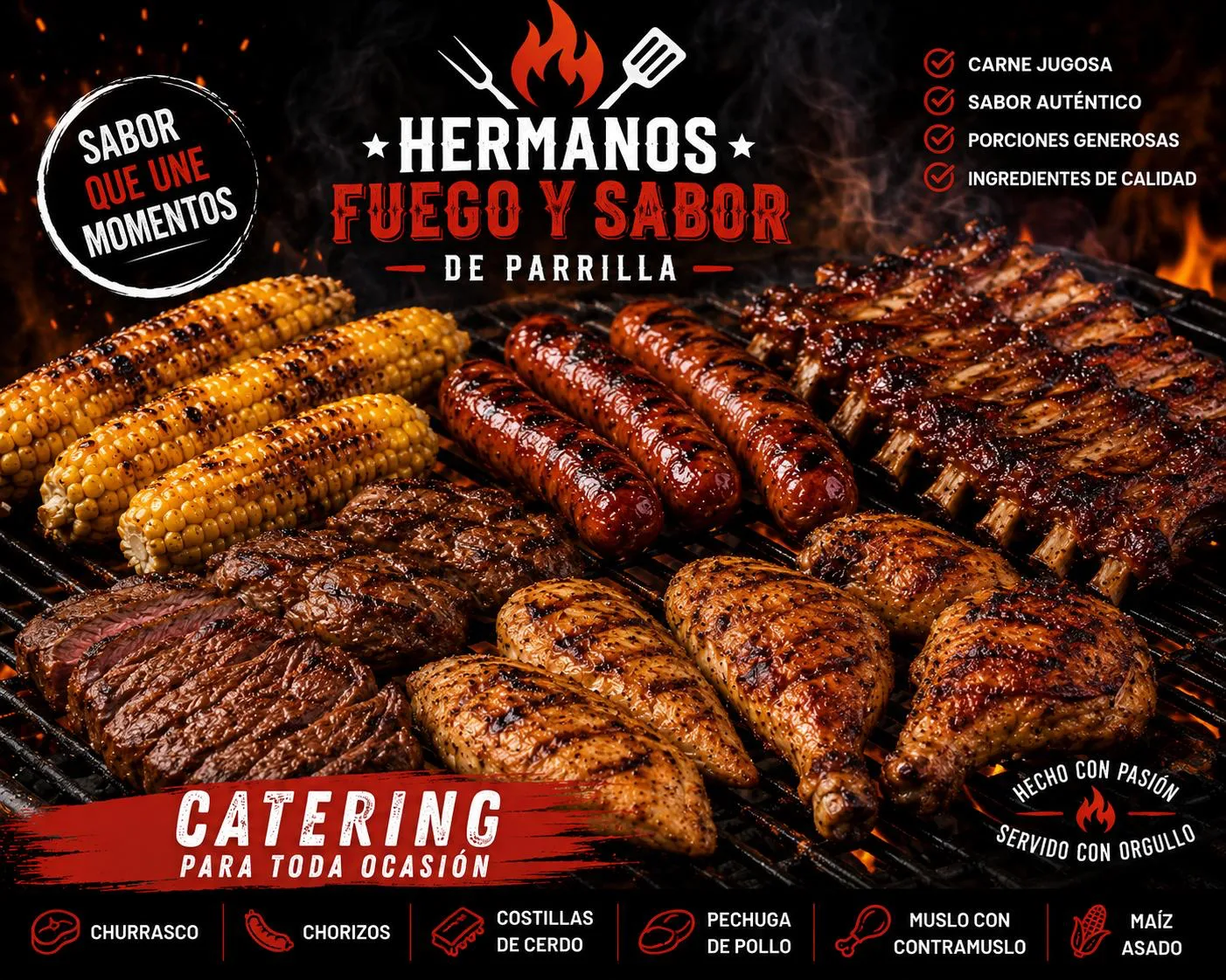 Parrilla & Grill — Miami catering by Hermanos Fuego & Sabor